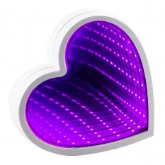 Светильник Бесконечность с USB Сердце (малиновый)